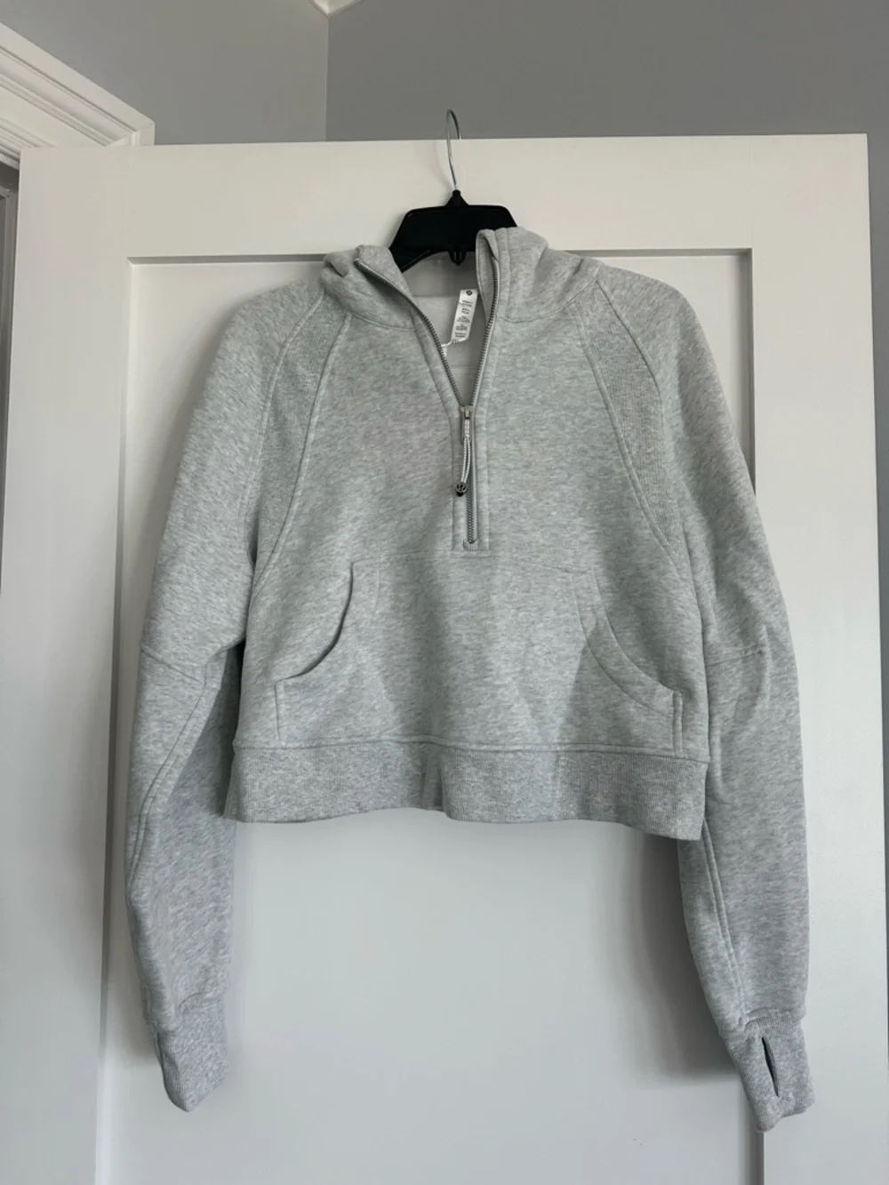 Lululemon Scuba Oversized 1/2 Zip Hoodie - Heathered Core Ultra Light Grey -XS/S